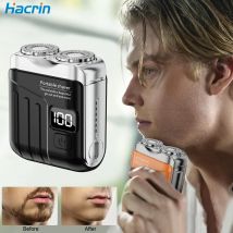 Rasierer Tragbarer Mini-Rasierer Elektrorasierer Dual Blade Smart Bartschneider Wiederaufladbarer Rasierer Digitalanzeige Rasierer für Männer