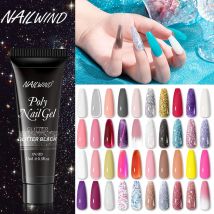 NailWind Poly Crystal UV Gel Semi Permanent  Acrylic Hybrid Varnishes Gel Nail Polish Base Top Coat Extension Glue 10/15/30ml