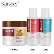 Karseell Collagen Hair Treatment Deep Repair Conditioning, Hair mask Shampoo and Conditioner Travel set For Dry Damaged Hair