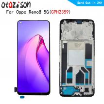 6.4 "Schermo AMOLED Per Oppo Reno8 5G CPH2359 Display LCD Touch Panel Digitizer Con Telaio di Montaggio Per OPPO Reno8 5G