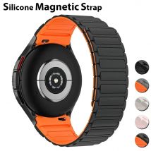 No Gaps Silikonarmband für Samsung Galaxy Watch 6/5/4 40 mm 44 mm 6 Classic 47 mm 43 mm Magnetarmband Band Watch 5 Pro 45 mm Gürtel