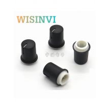 10PCS Rubber Half Shaft Knob Diameter 12mm Height 16.5mm Soft Rubber Potentiometer Knob 180 or 270 Degree D-Shaped Inner Hole 6m