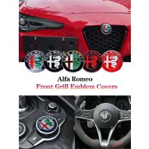Car Hood Front Rear Trunk Steering Wheel Emblem Badge Replacement For Alfa Romeo 159 147 Giulietta Stelvio 4C MITO 156 Giulia GT