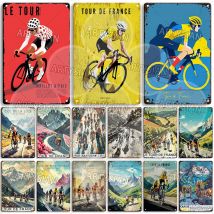 Senglo Tour de France Radfahren Metallschild Col d'Aubisque Col d'Aspin Col de la Bonette Les Alpes Tignes Le Jura Col du Lautaret