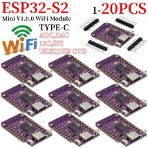 1-20 stücke mini esp32 s2 v 1.0.0 wifi modul entwicklung iot board basierend ESP32-S2FN4R2 4mb flash 2mb psram TYPE-C für arduino