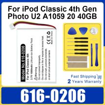 Brand-New 1000mAh 616-0206 616-0183 Battery for Ipod Classic 4th Gen / Photo U2 A1059 20 40GB