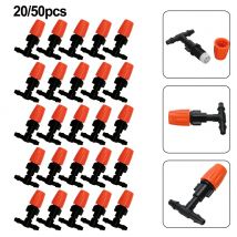 50 Stück Micro Drip Einstellbares Bewässerungssystem Bewässerungssprinkler Emitter Tropfer Gartenbewässerungsdüse Einstellbarer Tropfer