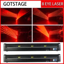 GOTSTAGE 8 occhi Fascio Laser Proiettore Luce Lampada a testa mobile DMX512 scansione DJ Discoteca Effetto di illuminazione scenica per feste Bar