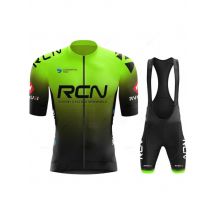 Rcn Fluorescent Green Cycling Sets Mountain Bike Uniform Summer Mans Cycling Jersey Set Road Bicycle Jerseys MTB Bicycle Wear