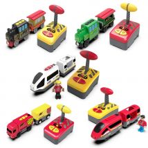 Set di binari per treni elettrici RC per auto pressofuse con slot magnetico adatti a tutti gli accessori per binari ferroviari in legno, regalo di Natale per bambini
