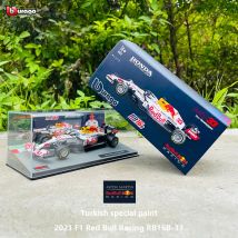 Bburago 1:43 2021 F1 Red Bull Racing RB16B 33 #   Verstappen Turkey Special Livery Racing Druckgussmodell Legierungsautospielzeug