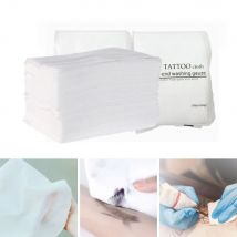 Einweg-Tattoo-Wischpapier, 50 Stück, Vlies-Reinigungstücher – Permanent-Make-up-Zubehör für Körperkunst