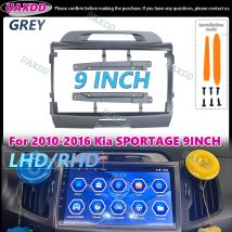 UAXDD 2 Din Auto Per Il 2010-2016 Kia SPORTAGE 9 POLLICI telaio di navigazione Android pannello GRIGIO fascia Kit cavo adattatore cablaggio video DVD
