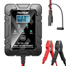 6V 12V 1,5A Vollautomatisches intelligentes Auto- und Motorrad-Batterieladegerät für AGM GEL, Batterie-Reparatur-Ladegerät