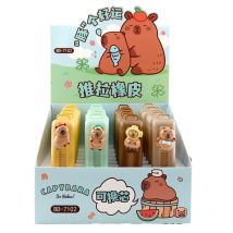 Neuer Kapibala Push Pull Capybara Radiergummi, niedlich, weich, 4B, schmutzfrei, Skizze, stationär, für Schüler, Schulbedarf