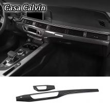 Bedruckte Kohlefaser-Farbe, ABS-Dekorationsaufkleber, Verkleidung für Audi A4 B9 A5 2017 2018 2019 2020 2021, Innenzubehör LHD