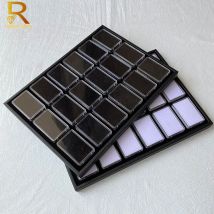 18 Stück Rechteck lose Diamant Display Box Roman Anhänger Edelstein Schmuck Aufbewahrung stablett Edelstein Diamant Trage tasche Reise veranstalter