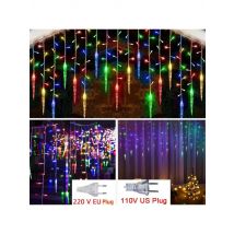 LED Christmas Wreath Light String Ice Pillar Curtain Light Street Garden EU/US American Standard Plug Navidad  220V OR 110V