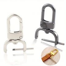 2 Stück abnehmbare Karabinerhaken, drehbarer Verschluss für die Herstellung von Geldbörsen, Taschen, Geldbörsenriemen-Hardware für Ersatz-Geldbörsen-Schlüsselanhänger-Hardware