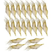 WEIHE 20PCS Isca Artificial Soft Shrimp Lure Worm For Fishing Bait 1.3g/4cm Hook Sharp Crankbait Lures Silicone Shone Prawn Bait
