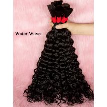 NABI Boho Braids Human Hair Braiding Water Wave Hair Braids Extension Deep Wave No Weft Bulks Curly Burmese Human Hair Bundle