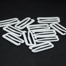 180pcs White Nylon Coated Metal Bra Adjuster Slider/Hook/Ring Underwear Accessories8mm/10mm/12mm/15mm/20mm/25mm
