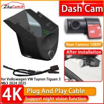 4K Dash Cam für Volkswagen VW Tayron Tiguan 3 Mk3 2024 2025 DVR Vorne Hinten Auto Kamera Plug und Play Video Recorder Nachtsicht