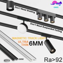 48v Magnes 6mm Ultra cienkie lampy sufitowe Led Montowane powierzchniowo magnetyczne oświetlenie szynowe System Led Lampa sufitowa Szyna Światło Reflektor