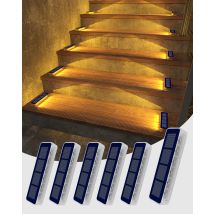 LED Step Lamp luce per scale Outdoor IP68 luce solare impermeabile con lente Design antifurto illuminazione decorativa per percorso Deck da giardino