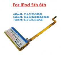 Batteria ad alta capacità A1036 A1136 per IPod Classic Gen 5 5.5 Video 30GB 616-0229 616-0232 60GB 80GB 6TH 7TH 80GB Sottile 160GB