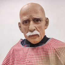 Maschera a testa intera in lattice Realistico da uomo Barba Costume di Halloween Puntelli per feste Vecchio Maschera di Halloween in lattice Copricapo per feste cosplay