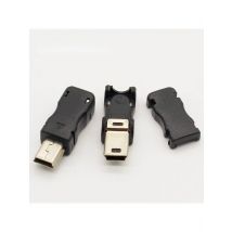 10pcs Mini USB 5 Pin T Port Male Plug Socket Connector&Plastic Cover for DIY Dropshipping Top Sale