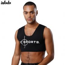 Herren-Klammerweste, Bruststütze, Sportweste, Rundhalsausschnitt, Kompressions-Crop-Tanktops für Basketball, Fußball, Hantel, Fitnessstudio, Fitness