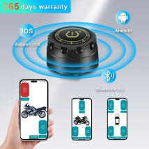 Motorcycle Car TPMS Tire Pressure Monitoring System Bluetooth 5.0 Tyre Pressure Sensor Temperature Warning Monitor Tire Gauge