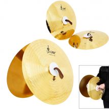 1 Paar Kupfer Becken Legierung Percussion Mount Becken Band Percussion Instrument mit Finger Seil für Bühne Party Musical Spielzeug