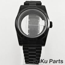 NH35 PVD Schwarz 36MM/40MM Präsidentenarmband Saphirglas Uhrengehäuse für NH34 NH35 NH36 NH38 NH70 PT5000 ETA2824 Uhrwerk