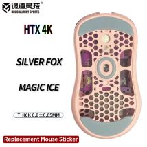 Pegatina para ratón deportivo de forma inusual, pies Gwolves HTX 4K, superficie curvada inalámbrica, PTFE, Anti colapso, zorro de hielo mágico