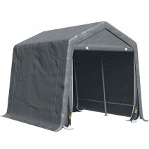 Outsunny Carpa de Jardín Exterior 2,8x2,4x2,4 m con Puertas con Cremallera Gris