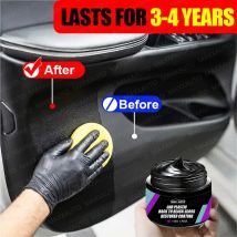 Cera lucidante universale per riparazione pelle e plastica per auto Crema per il ricondizionamento degli interni automobilistici per la cura della pelle/plastica/gomma