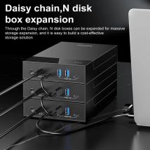 US-Stecker 3,5 Zoll 2,5 Zoll externes Festplattengehäuse SSD USB 3.0 zu SATA Festplatten-Dockingstation 20T