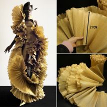 Metallic-Perlen-Spitzenrüschen, steifer Wellenstoff für Bühnenkleid, Performance-Kleidung, dekorativer Stoff im DIY-Stil, modisches Design