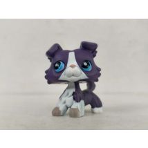 LPS Toys Rare Pet Shop Purple Collie Dog #1676 Blue Eyes Figure Toy
