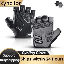 Neue Halbfinger-Fahrradhandschuhe für Herren und Damen, flüssiges Silikon, stoßdämpfend, atmungsaktiv, für Sport, Fahrrad, Fitness