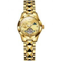 JSDUN Best Selling Fashion Women Watch High Quality Luxury Tungsten Steel Waterproof Automatic Mechanical Women Wrist Watches