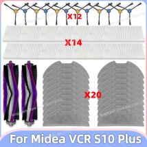 Fit For Midea VCR S10 Plus BL Vacuum Replacement Parts Main Roller Side Brush Hepa Filter Mop Cloth Accessories