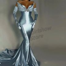 Luxuriöses eisblaues langes Ballkleid 2025, für schwarzes Kleid, verträumte Schmetterlingshülle, Kristallperlen mit Handschuhen, Geburtstagsfeier, individuell