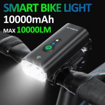 NEWBOLER 10000mAh inteligentna lampka rowerowa przednia 10000 lm światło rowerowe wodoodporne USB ładowanie MTB Road lampa rowerowa akcesoria rowerowe