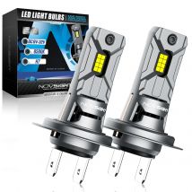 NOVSIGHT Faro H7 Mini LED 60W 12000LM Lampadine per fari per auto con ventola 6500K Lampade per auto
