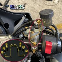 RTAMO Motorrad-Tank-Ölbecherhalter, Stützhalterung rechts/links mit Schraube für Brembo RCS CC RCS Adelin RCB Pumpe