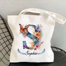 Bolso de hombro personalizado con letra con nombre, bolsos de mano para dama de honor, bolso de despedida de soltera, regalo de cumpleaños de boda para ella